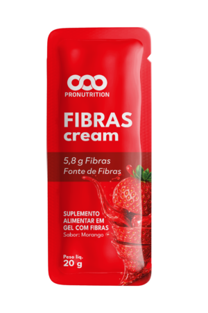 Fibras Cream - Sabor Morango - KIT c/ 10